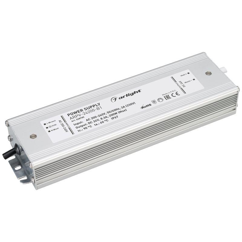 блок питания arpv-24200-b1 24в 8.3а 200вт ip67 метал. 3 года arlight 028785 от BTSprom.by