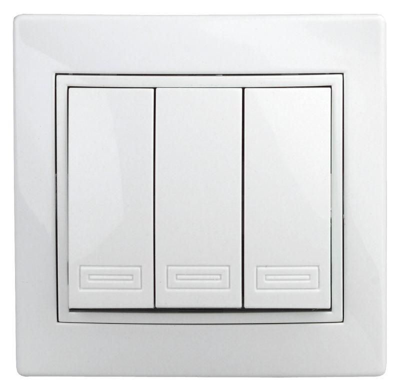 выключатель 3-кл. сп plano 10а ip20 1-106-01 250в бел. intro б0053788 от BTSprom.by