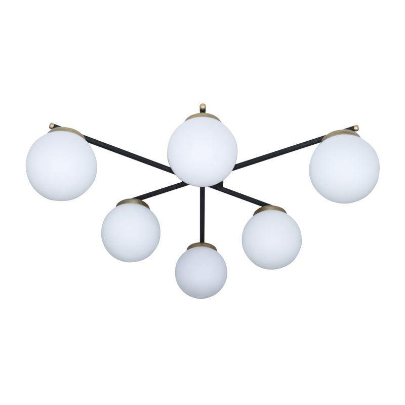  Светильник "Злата" 161 (плафон 8728) НСБ 01-6х25-101 G9 [ИМ] потолочн. черн.зол. Элетех 1005405281 фото в каталоге от BTSprom.by