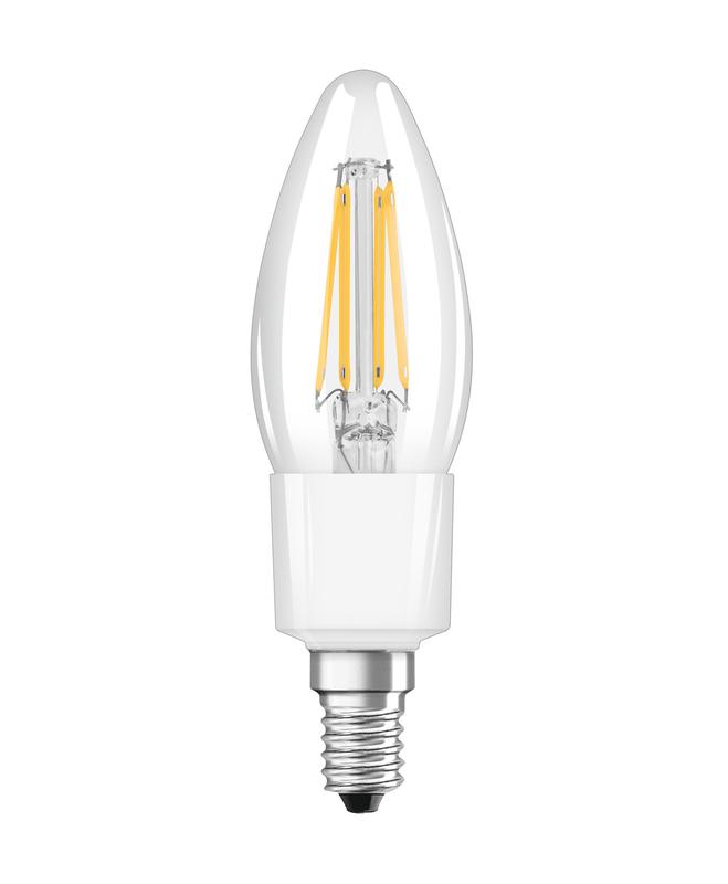 лампа светодиодная филаментная smart+ b 4вт (замена 40вт) 2700к тепл. бел. e14 470лм угол пучка 300град. прозр. стекло 220-240в wifi диммир. ledvance 4058075609754 от BTSprom.by