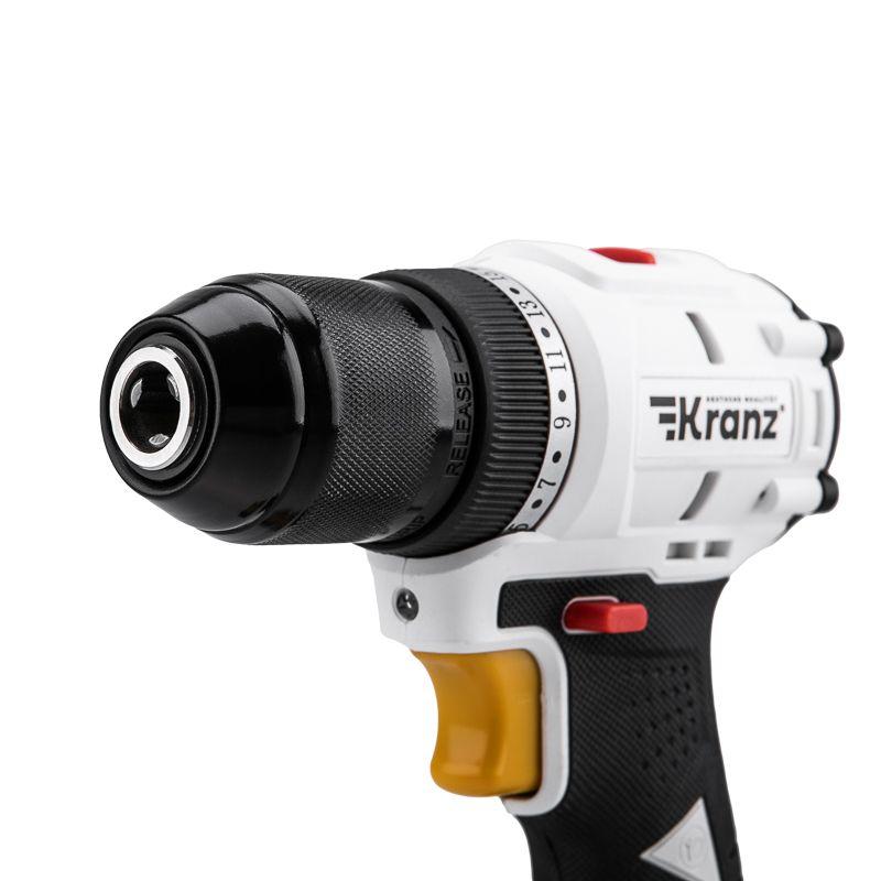  Дрель-шуруповерт аккумуляторная бесщеточная Li-Ion 20В 55Нм (кейс 2 аккум. 2А.ч) Kranz KR-PT-055 фото в каталоге от BTSprom.by