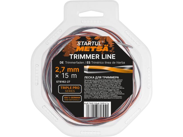 леска ф 2.7 мм х 15 м витой квадрат сеч. triple pro startul metsa (трехкомпонентная) st6162-27 от BTSprom.by