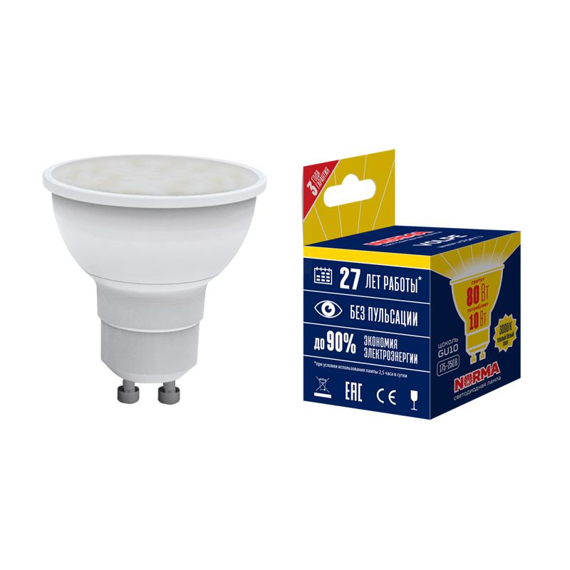 лампа светодиодная led-jcdr-10w/ww/gu10/nr norma 10вт матовая gu10 (упак. картон) volpe ul-00003842 от BTSprom.by