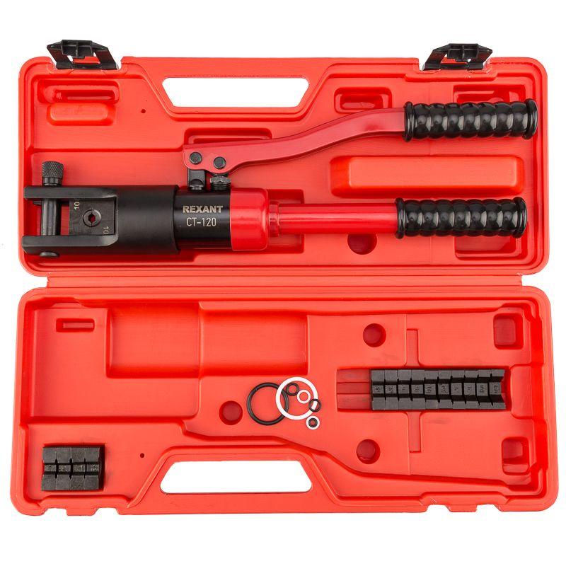  Пресс гидравлический CT-120 для наконечников 10-120кв.мм Rexant 12-3062 фото в каталоге от BTSprom.by