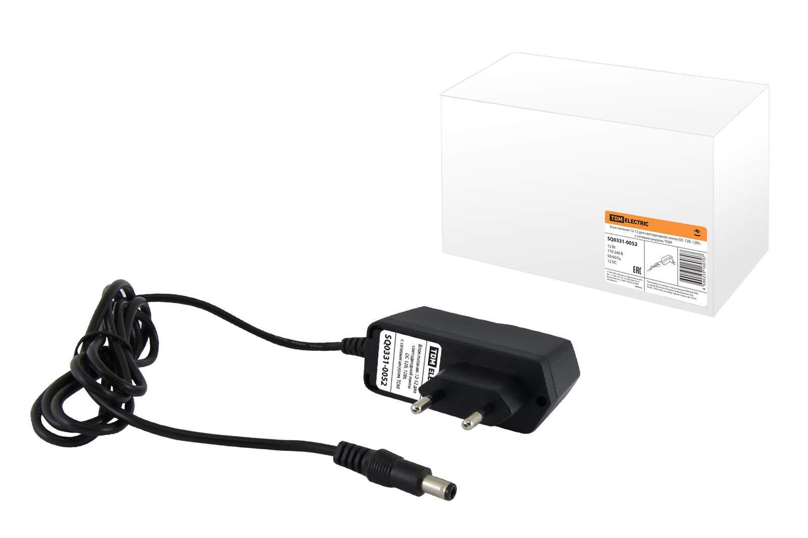 блок питания 12вт-12в-ip20  для светодиодных лент и модулей, адаптер, пластик tdm от BTSprom.by