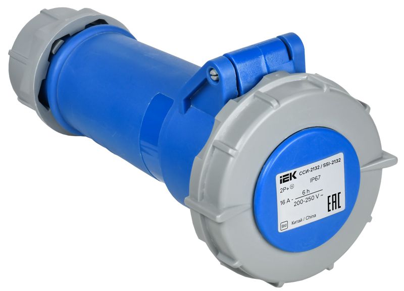розетка переносная сси-2132 16а 3п 2p+pe 6ч 220в ip67 iek psr21-016-3-0-67 от BTSprom.by