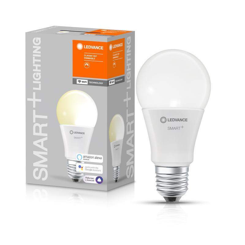 Лампа светодиодная SMART+ WiFi Classic Dimmable 75 9.5Вт/2700К E27 LEDVANCE 4058075485419 фото в каталоге от BTSprom.by