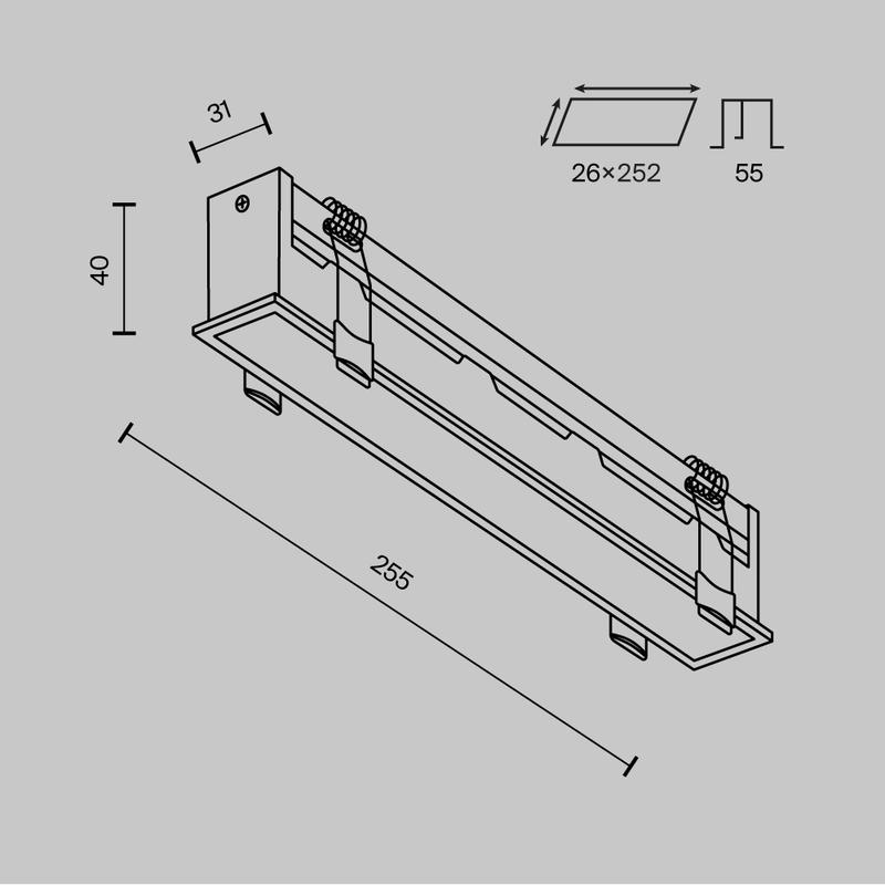  Светильник Basis 20Вт 3000К-6000К 112град. встраив. Maytoni DL066-20W3-6K-B фото в каталоге от BTSprom.by