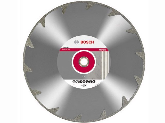 алмазный круг 125х22 мм по мрамору сплошн. best for marble bosch (сухая резка) 2608602690 от BTSprom.by