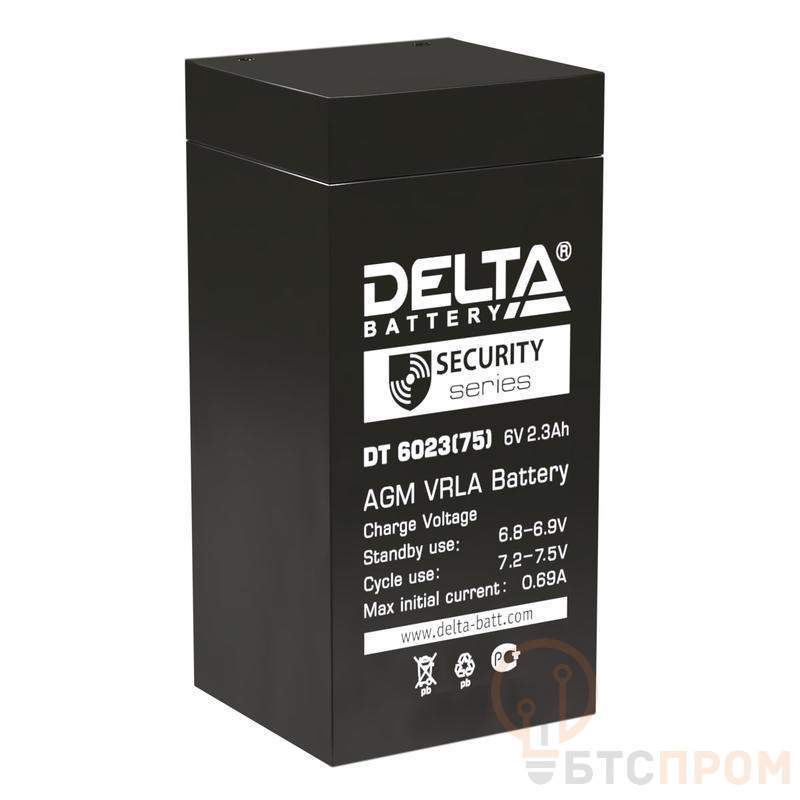  Аккумулятор ОПС 6В 2.3А.ч Delta DT 6023 (75) фото в каталоге от BTSprom.by