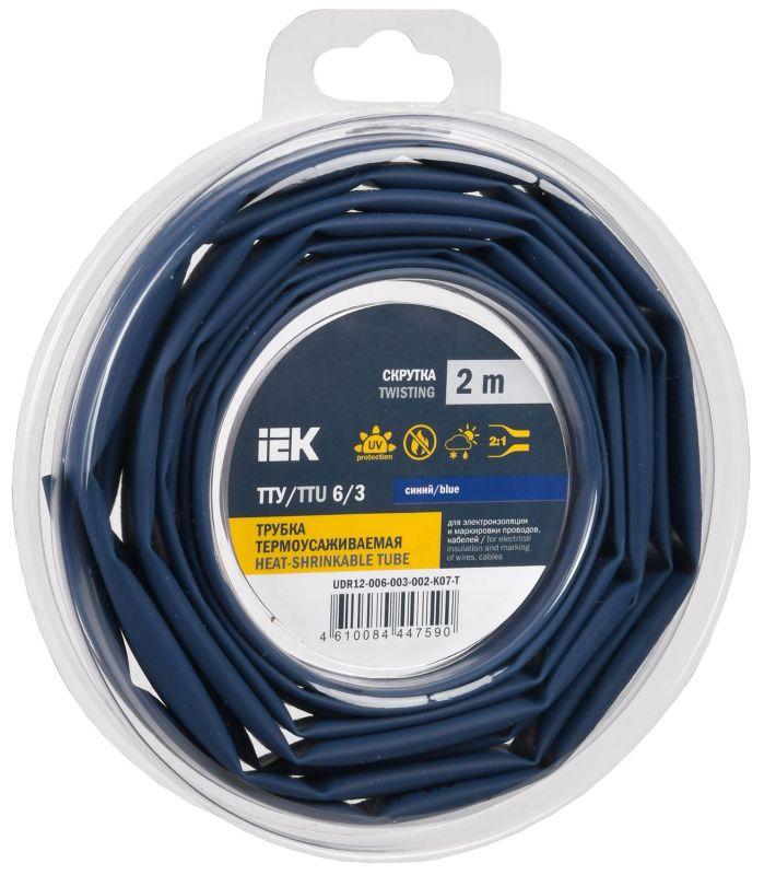 трубка термоусадочная тту нг-ls 6/3 син. (уп.2м) iek udr12-006-003-002-k07-t от BTSprom.by