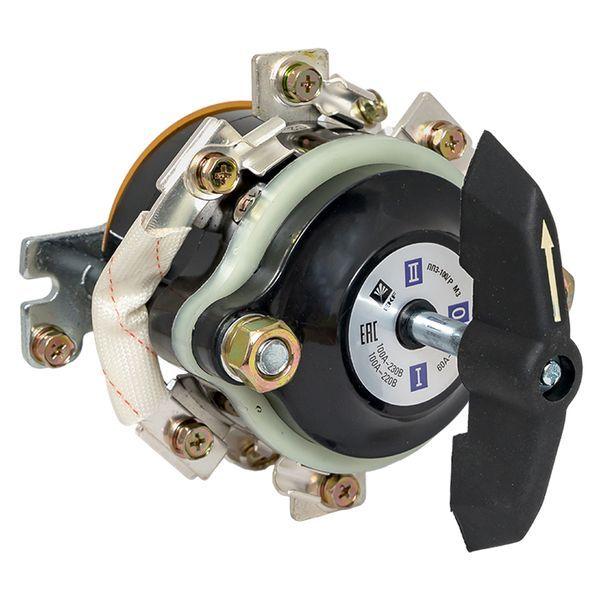 переключатель пакетный реверсивный 1-кл. 100а ip00 пп 3-100/р м3 исп.3 черн. ekf pp-3-100-3r от BTSprom.by