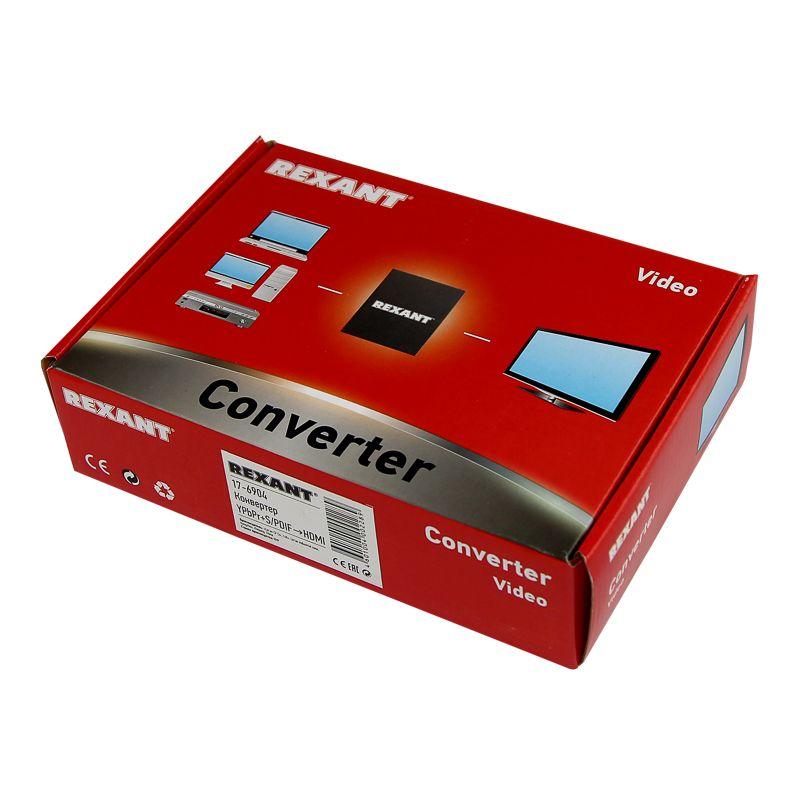  Конвертер YPbPr+SPDIF/Toslink на HDMI Rexant 17-6904 фото в каталоге от BTSprom.by