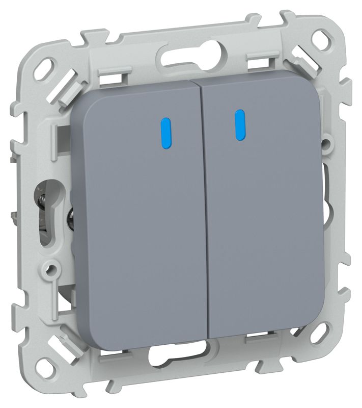 выключатель кнопочный 2-кл. сп flite вс12-2-1-флм 10а с индикацией механизм маренго iek fi-v24-1-10-1-k35 от BTSprom.by