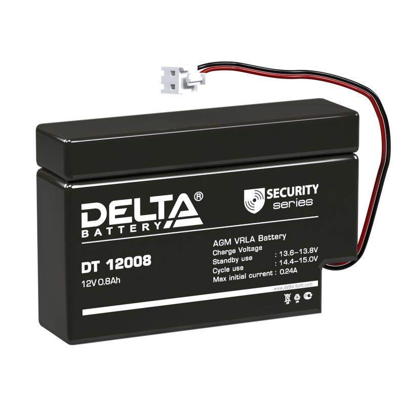 аккумулятор опс 12в 0.8а.ч delta dt 12008 (t13) от BTSprom.by