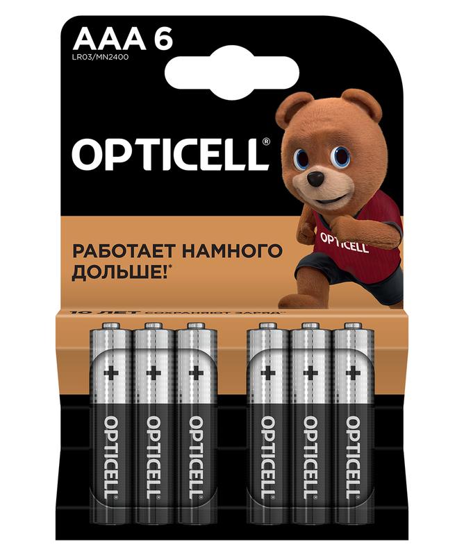 элемент питания алкалиновый aaa/lr03 (блист. 6шт) basic opticell 5051007 от BTSprom.by