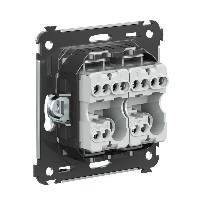  Переключатель 2-кл. 2мод. СП Avanti "Закаленная сталь" 16А сер. DKC 4404114 фото в каталоге от BTSprom.by