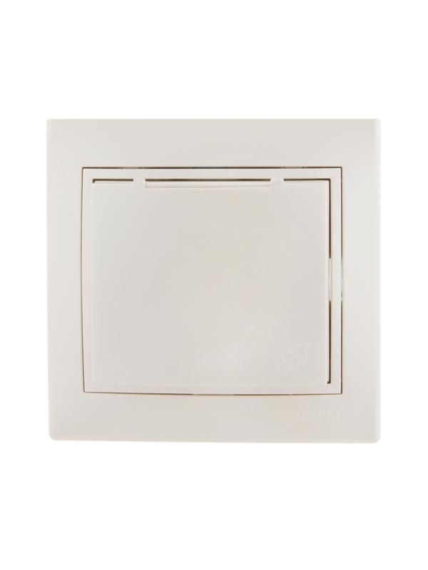 розетка 1-м сп mira 16а ip20 с заземл. с защ. крышкой со вставкой керамика жемчуж./бел. перламутр. lezard 701-3030-123 от BTSprom.by