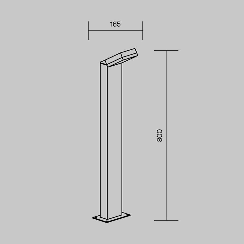  Светильник Paso 12Вт 3000К IP54 ландшафтный Maytoni O595FL-L12B3K фото в каталоге от BTSprom.by
