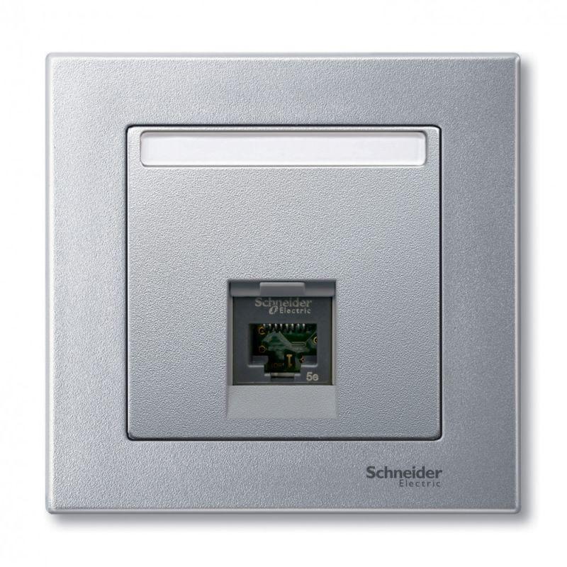  Плата центральная Merten для розетки компьютерной 1-м RJ45 алюм. SchE MTN465860 фото в каталоге от BTSprom.by