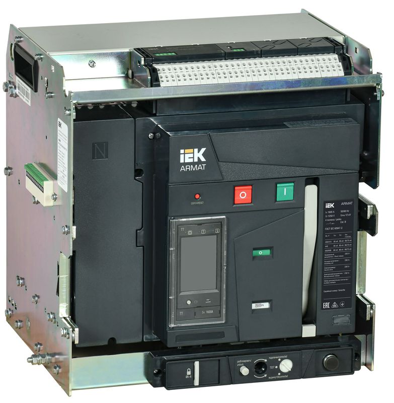 выключатель автоматический воздушный 4п b 1600а 85ка tt выдвиж. с комплектом аксессуаров armat iek ar-acb-4vb-085-1600a-ttcf от BTSprom.by