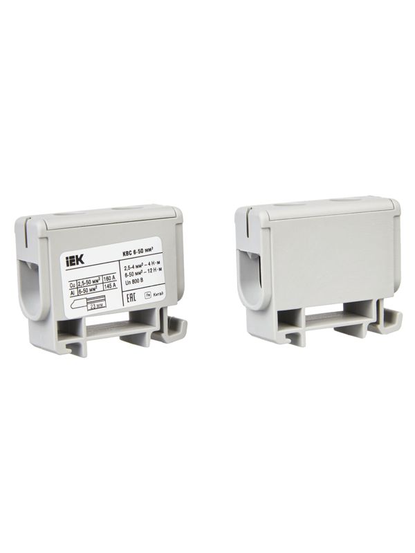  Клемма вводная силовая КВС 6-50кв.мм сер. IEK YZN12-050-K03 фото в каталоге от BTSprom.by