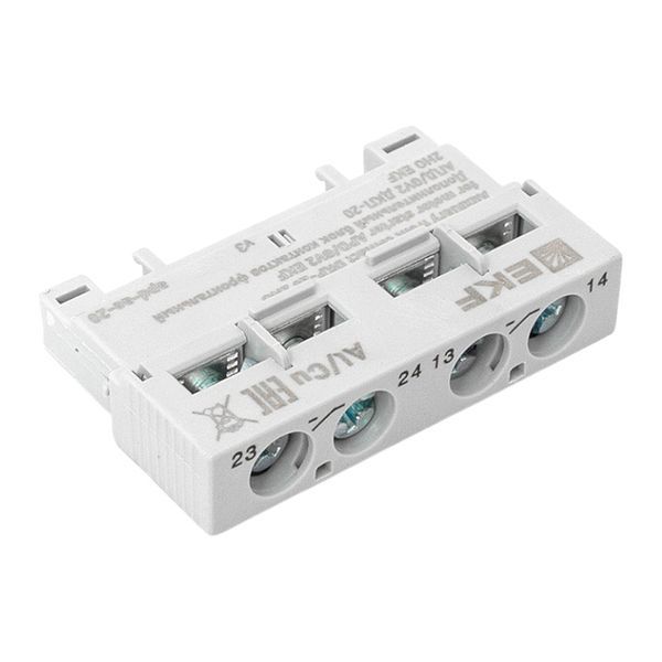  Блок контактов фронтальный дополнительный АПД/GV2 ДКП-20 2НО EKF apd-ae-20 фото в каталоге от BTSprom.by