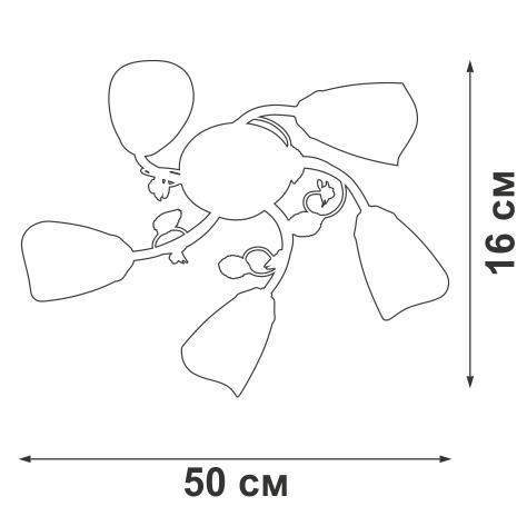 люстра 5xe14 макс. 40вт плафон пп vitaluce v3880-3/5pl от BTSprom.by