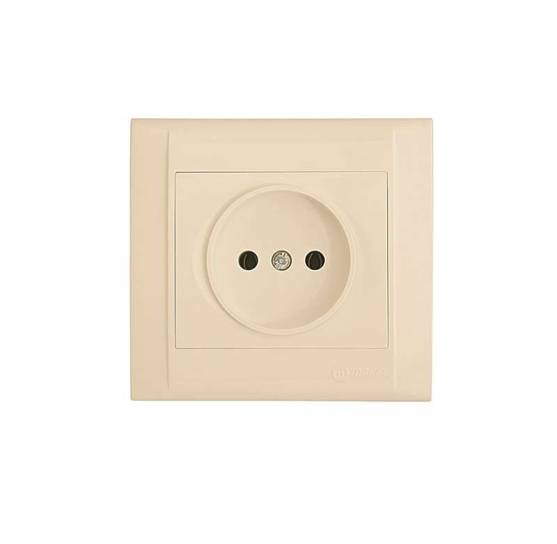 розетка сп defne 16а ip20 без заземл. крем. makel 42010022 от BTSprom.by
