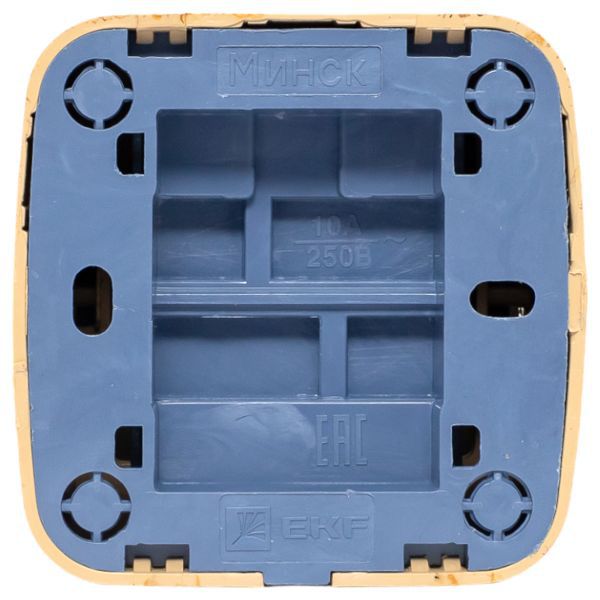  Выключатель 1-кл. 2п ОП Минск 10А IP20 светл. дерево EKF EGV10-021-30 фото в каталоге от BTSprom.by