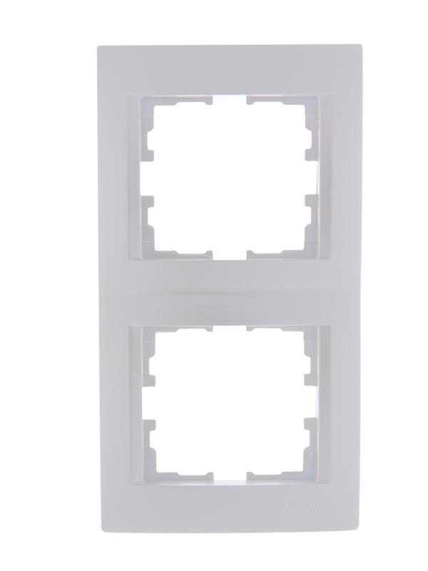 рамка 2-м karina вертикал. жемчуж./бел. перламутр lezard 707-3000-152 от BTSprom.by