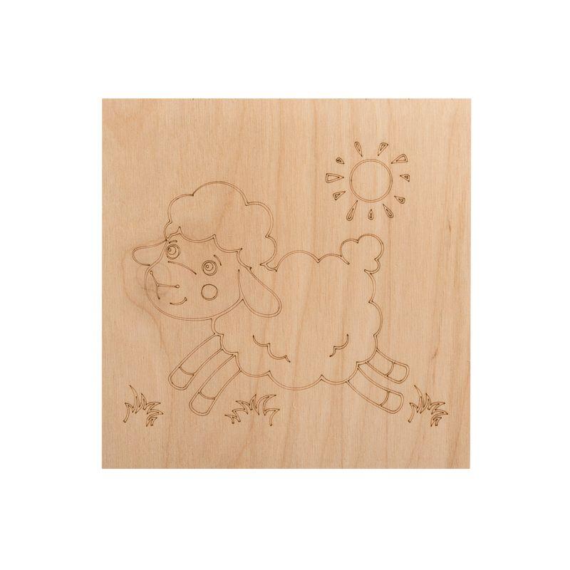  Набор досок для выжигания "Малыши зверята" 150х150мм пакет (уп.5шт) Rexant 12-0933 фото в каталоге от BTSprom.by