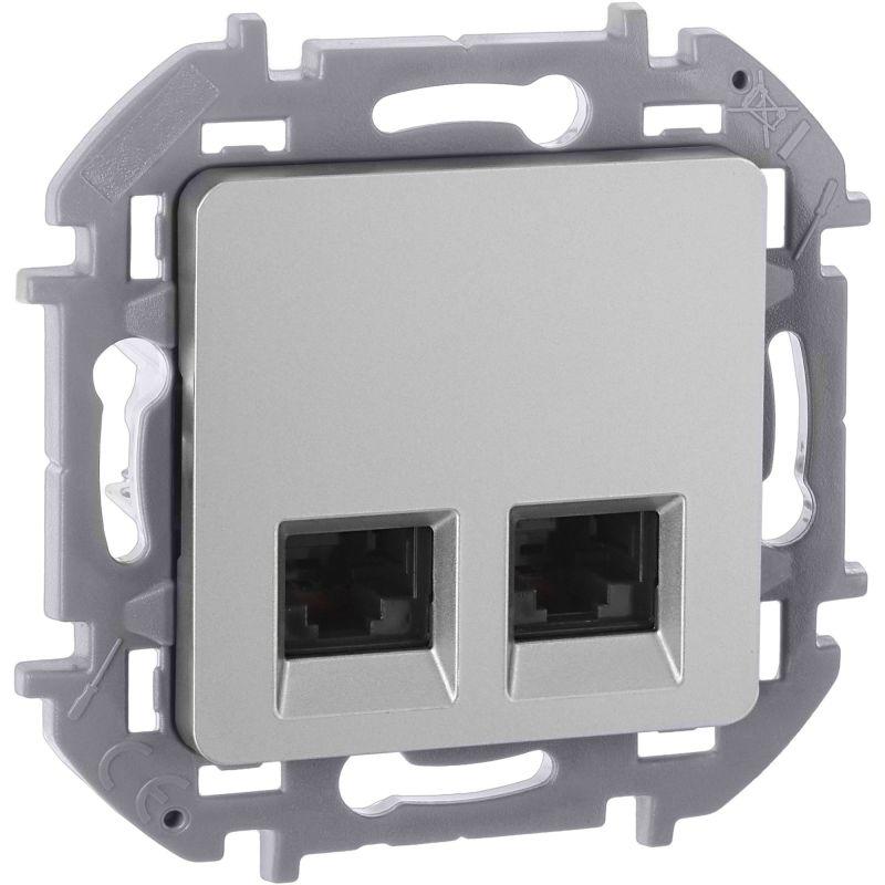 розетка компьютерная 2-м inspiria rj45 кат.6 utp механизм алюм. iek 673842 от BTSprom.by