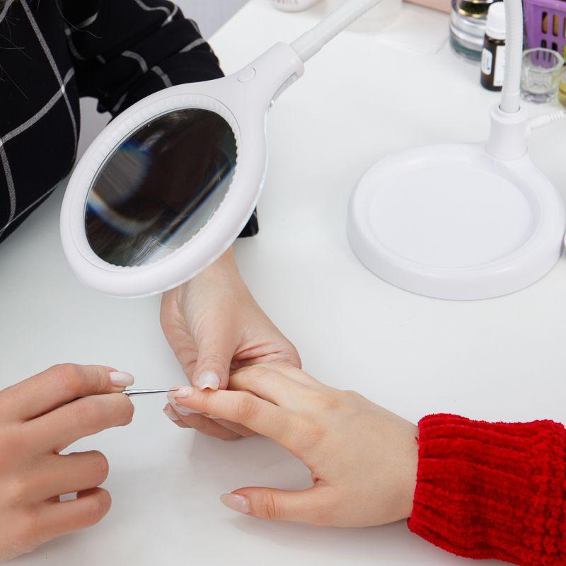  Лупа настольная малая 3Х с подсветкой 30 LED (подставка + прищепка) бел. REXANT 31-0247 фото в каталоге от BTSprom.by