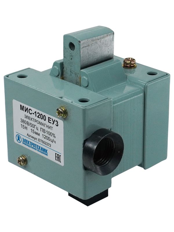 электромагнит мис-1200 еу3 380в толкающее исп. пв 100% ip20 с жесткими выводами электротехник et502272 от BTSprom.by