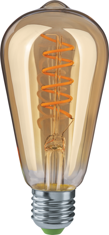 лампа светодиодная 61 628 nll-f-st64-4-230-2.5k-e27-spiral 4вт грушевидная прозрачная 2500к тепл. бел. e27 180лм 176-264в navigator 61628 от BTSprom.by