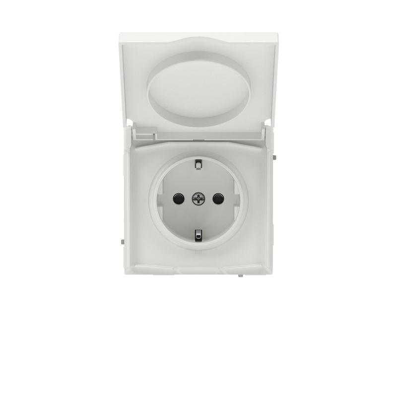 розетка силовая kant ip44 2p+e защ. шторки с крышкой бел. песок dkc 7010013 от BTSprom.by