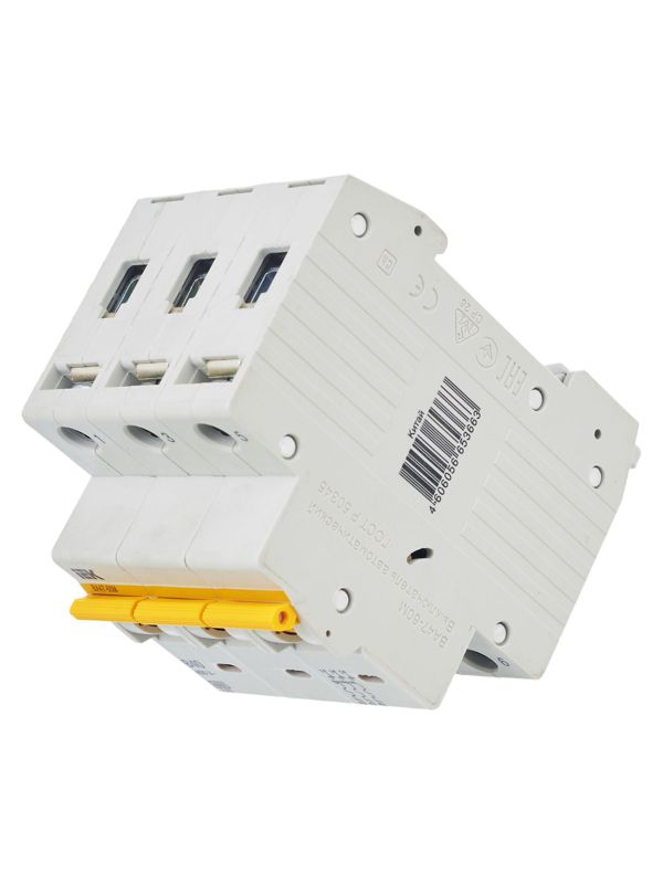  Выключатель автоматический модульный 3п B 40А 6кА ВА47-60M KARAT IEK MVA31-3-040-B фото в каталоге от BTSprom.by