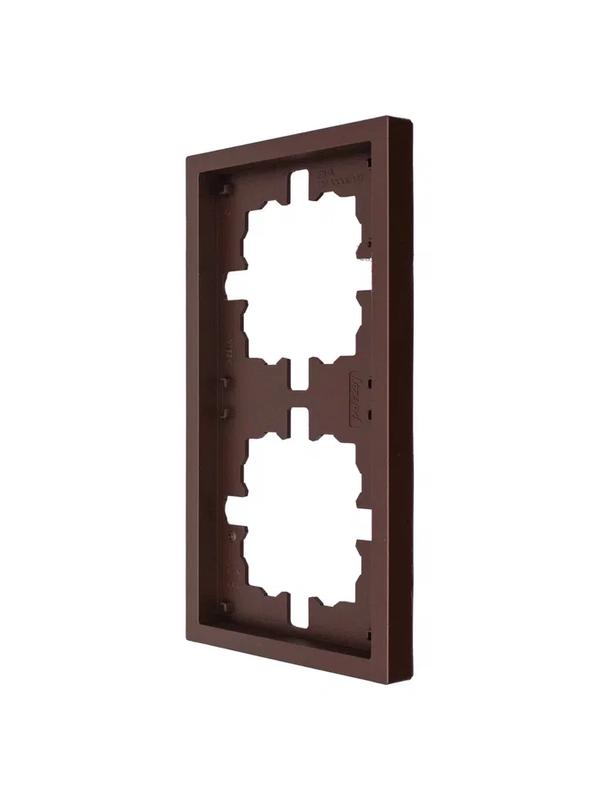  Рамка 2-мест. горизонт. ZIMA шоколад LEZARD 704-7300-147 фото в каталоге от BTSprom.by