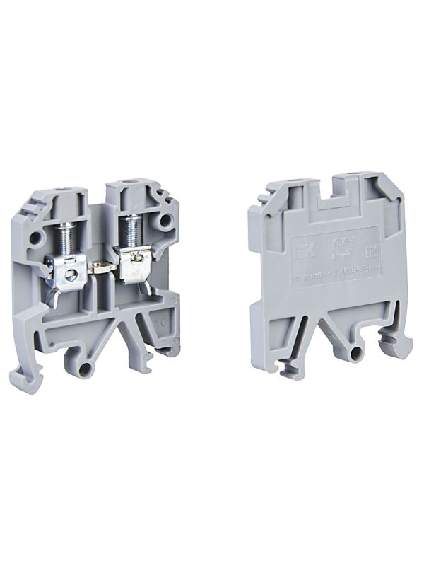  Клемма винтовая КВИ-4кв.мм сер. IEK YZN30-004-K03 фото в каталоге от BTSprom.by