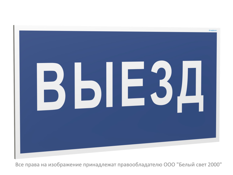 знак безопасности pp-40205.n11 "выезд" белый свет a23632 от BTSprom.by