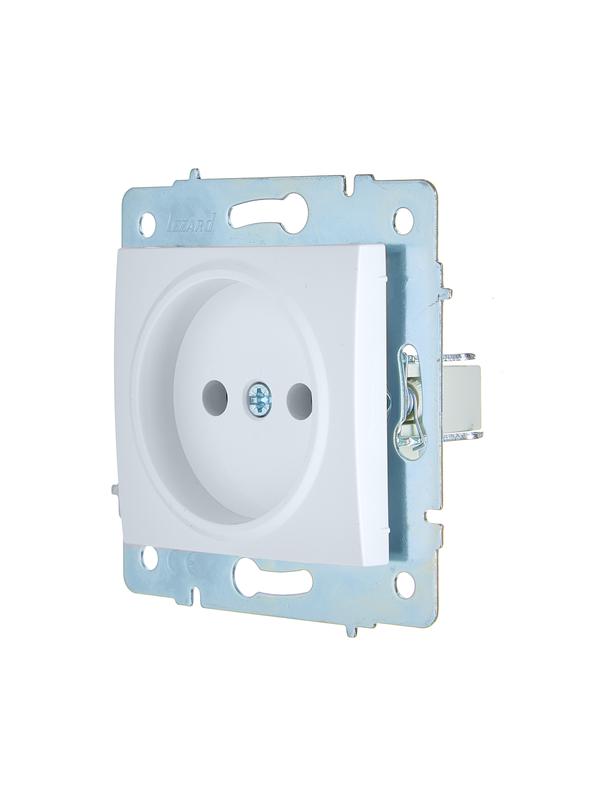 Розетка 1-м СП ASTI 16А IP20 без заземл. термопласт механизм бел. LEZARD 7081-0288-121B фото в каталоге от BTSprom.by