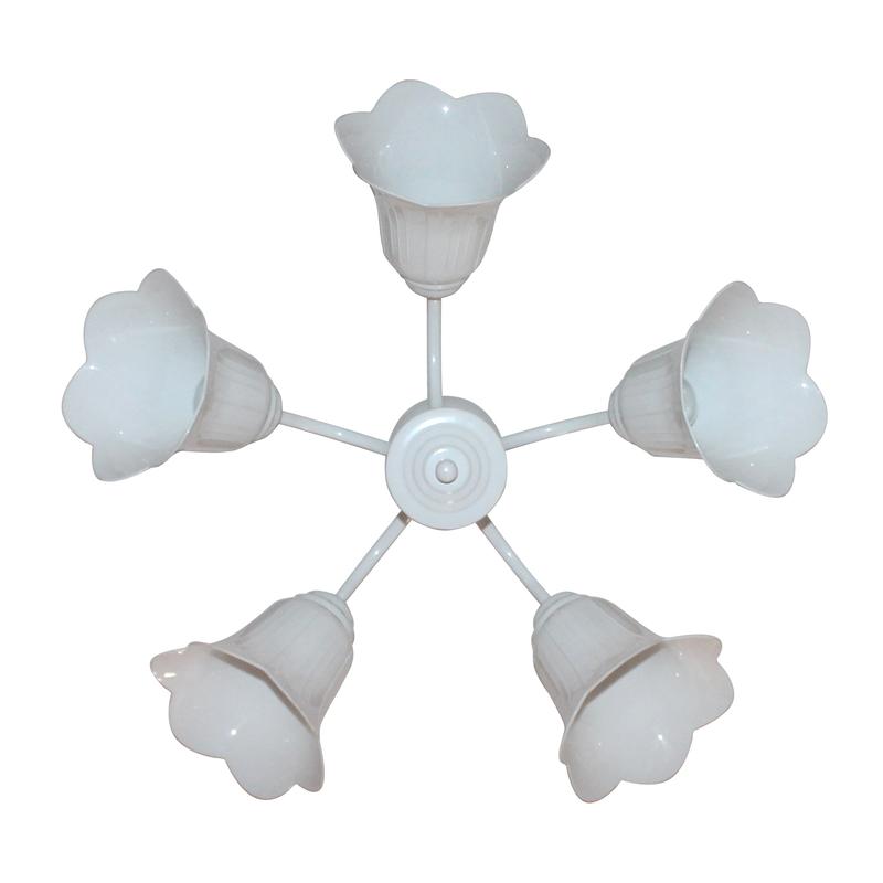  Светильник "Джина" 251 (плафон П0471) НСБ 01-5х60-130 Е27 (ИМ) подвесной бел. Элетех 1005404996 фото в каталоге от BTSprom.by