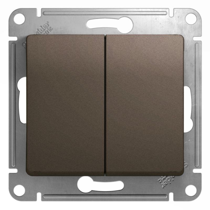 переключатель проходной 2-кл. сп glossa 10а ip20 (сх. 6/2) 10ax механизм шоколад. se gsl000865 от BTSprom.by