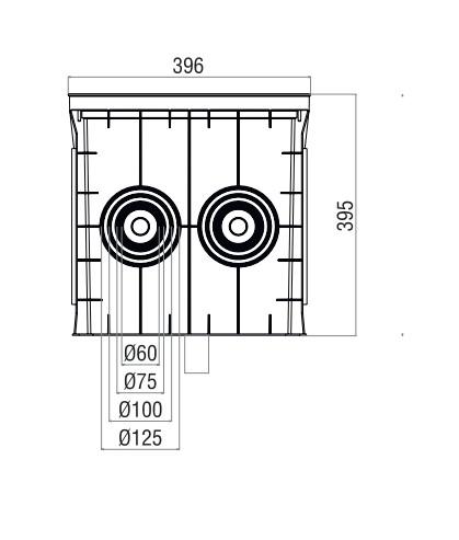  Коробка распределительная 400х400х400мм 6 выводов с крышкой пластик сер. Cetinkaya Pano CP404043 фото в каталоге от BTSprom.by
