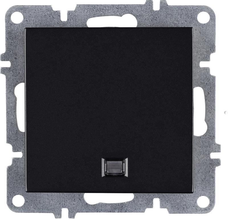 выключатель 1-кл. lavin/karen с подсветкой механизм черн. arvia 50 07 2000 201 от BTSprom.by