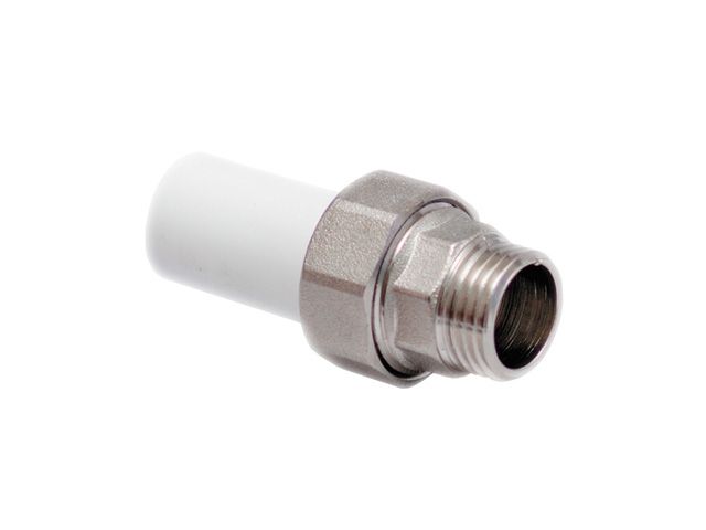 американка пп трубная нар. 20х1/2", бел. ртп (соединение разборное наружная резьба полипропиленовое) (ростурпласт) 14287 от BTSprom.by