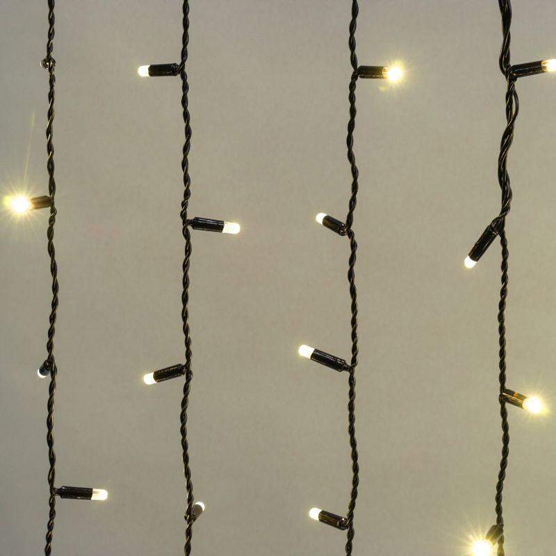 гирлянда светодиодная "светодиодный дождь" 2х1.5м 360led тепл. бел. 23вт 230в ip65 постоян. свечение провод черн. (нужен шнур питания 303-500) neon-night 235-126 от BTSprom.by
