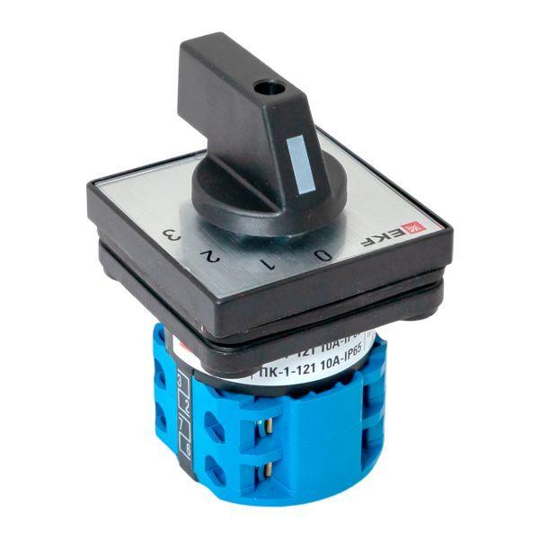  Переключатель кулачковый ПК-1-121 1п 10А "0-1-2-3" IP65 EKF pk-1-121-10-65 фото в каталоге от BTSprom.by