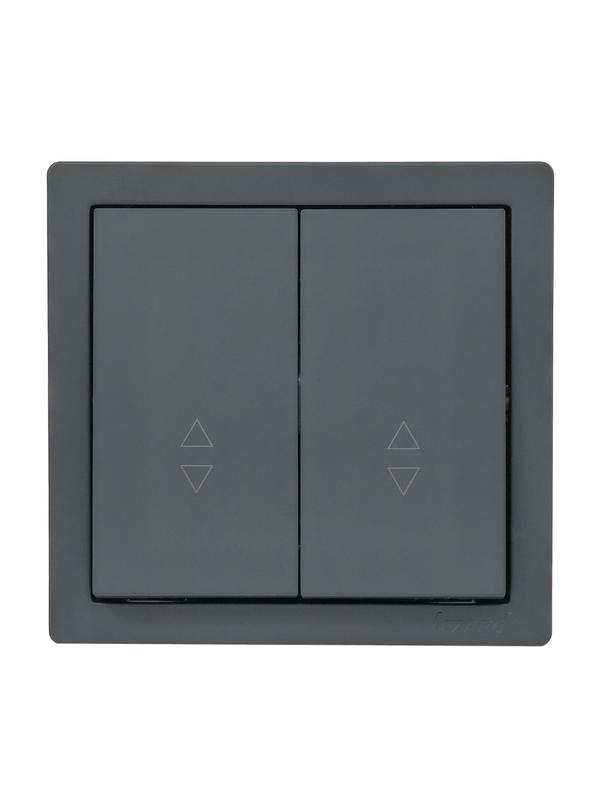 выключатель проходной 2-кл. оп leto графит lezard 752-3400-106 от BTSprom.by